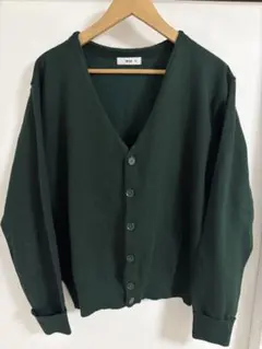 WEGO ダークグリーン Vネックカーディガン Mサイズ