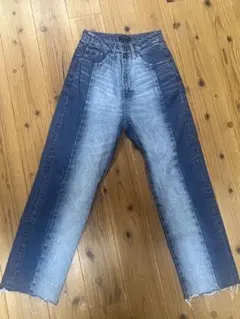 デニム グラデーション ストレートパンツ S