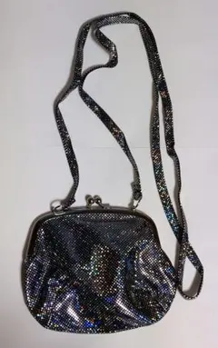 【レトロ】　がまぐち　ポシェット　キラキラ　ノーブランド