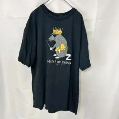 ライオットソサエティ Tシャツ クルーネック 半袖 プリント 2XL 黒 綿