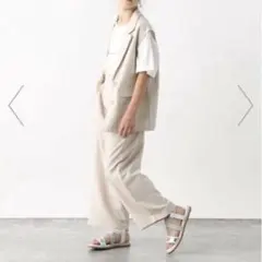 サラサラ快適サス付きパンツ　サロペット　ワイドパンツ　140㎝　グローバルワーク