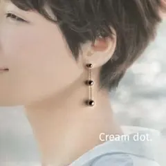[新品] Cream dot . メタルボール　チェーンピアス　シルバー