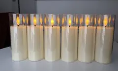 LEDキャンドル ６個セット　クリーム色 15cm