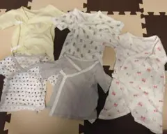 ベビー肌着 5枚セット 短肌着 コンビ肌着 長肌着　50-60サイズ　新生児