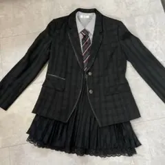 101.ELLE EN NOIR 黒・チェック柄スーツ・ブレザーセット