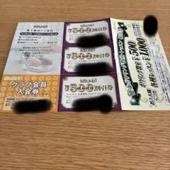 ラウンドワン株主優待券 500円割引券3枚(1500円分)他
