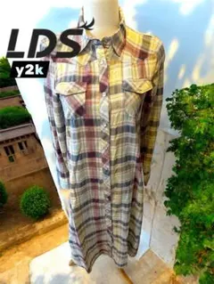 チェック柄シャツワンピース　LDS 美品　Mサイズ