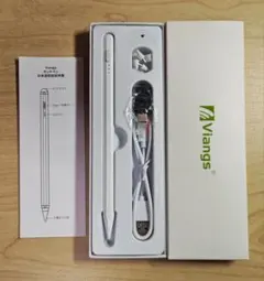 Viangs スタイラスペン 充電式 タッチペン ホワイト type-C