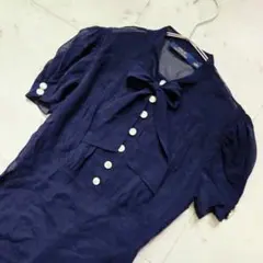 ポロラルフローレン　リボン　シアー　ワンピース　ライナー　Aライン