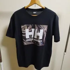 ヘリーハンセン　Tシャツ Mサイズ ブラック　ポリ72% 綿28%