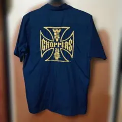 7*n様 希少　ウエストコーストチョッパーズ ワークシャツ L相当 紺 刺繍　ア 2026年最新】WEST COAST CHOPPERS メンズ ワークシャツの人気アイテム