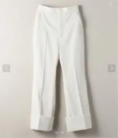 ASTRAET スソダブル　ストレートパンツ　ホワイトのサムネイル