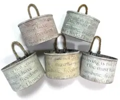 多肉植物など おひとり様や寄せ植えにぴったりサイズ小さめリメ缶鉢セット