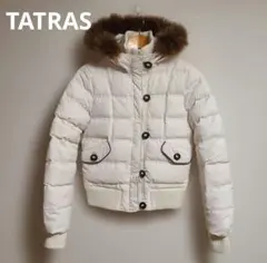 TATRAS タトラス ショート ダウンジャケット 36 フード ファー 白のサムネイル