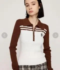 【SLY】ケーブル カラー ニット トップス