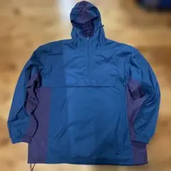 Nike 00sネイビー/パープル プルオーバーナイロンジャケット