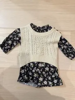 美品　花柄シャツ・ブラウス　petitmain プティマイン　キッズ　ベビー服