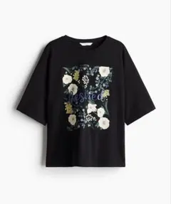 H&M 花柄　Tシャツ フラワー　デザインTシャツのサムネイル