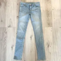 MAISON DE REEFUR ライトブルー ストレッチ スキニーデニム 24