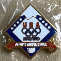 【未開封】1998年長野オリンピック冬季大会 Team USA ピンバッジ