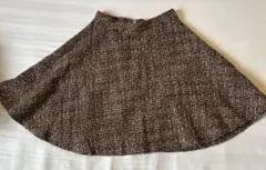 dazzlin フレアスカート ミニ丈 ブラウン系