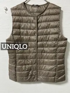 k0137 UNIQLO ウルトラライトダウンコンパクトベスト ベージュ