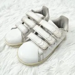 【スタンスミス】アディダス スニーカー 15cm ホワイト ベルクロ キッズ