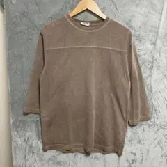 【L647】 Goodwear 七分袖Tシャツ サイズM ブラウンのサムネイル