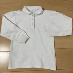ホワイト 長袖 ポロシャツ130
