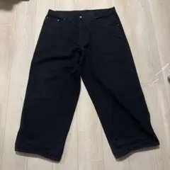 値段交渉⭕️ B系　極太　デニム Pelle Pelle ブラック ワイドパンツのサムネイル