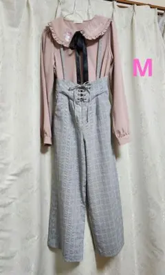 マイメロ　ブラウス&サロペット　２点セット