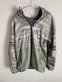 adidas カモフラージュ フード付きジャケット F ナイロンジャケット