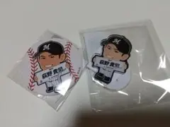 ロッテ 荻野選手 バッジ&アクリルスタンド