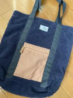 L.L.Bean ネイビー フリース トートバッグ