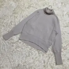UNITED ARROWS タートルネック ニット プルオーバー ライトグレー
