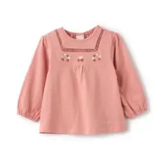 プティマイン　いちご刺しゅう長袖T ピンク　90センチ 新品