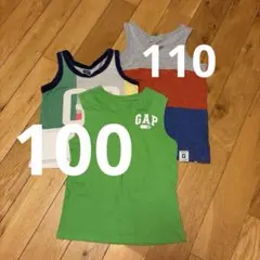 100 110 GapKids タンクトップ 3枚セット ギャップのサムネイル