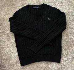ラルフローレン　ケーブルニット　Ｖネック　ボーイズサイズXL