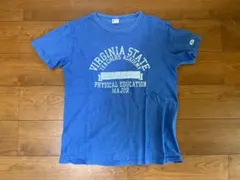 チャンピオン　ランナーズタグ復刻　Tシャツ　ブルー　Lサイズ　ランタグ