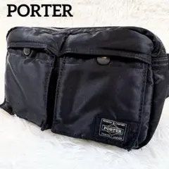 【美品✨定番】PORTER/ポーター タンカー ウエスト ショルダーバッグ 黒