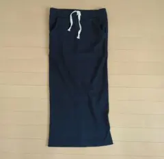 ネイビー ドローストリング タイトスカート