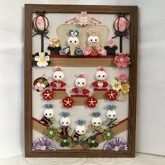 モリモリ様専用 ひな祭り ③ フレーム壁掛け飾り B5 つまみ細工