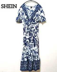 3-4【SHEIN】シーイン　Vネックリゾートワンピース　花柄　リゾート