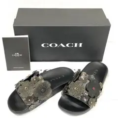 ◆ COACH コーチ サンダル ソフィスライド ティーローズ ブラック 未使用のサムネイル