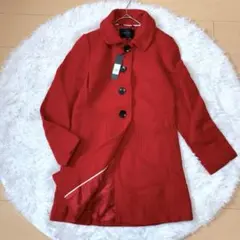 タグ付き新品⭕️バナナリパブリック　チェスターコート　ウール　赤　高級感　人気完売