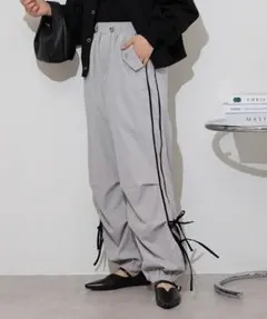 パンツ .works リボンパラシュートパンツ レディース
