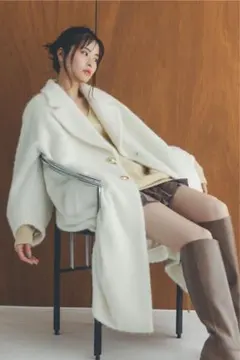 【本日のみ値下げ】【完売品】SNIDEL シャギーコート アイボリー　サイズ0 2025年最新】 SNIDEL (スナイデル) シャギーロングコートの人気