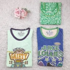 美品◎rough Tシャツ タンクトップ 3点セット ブルー グリーン 総柄