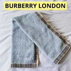 【未使用訳あり】BURBERRY LONDON✨チェック縁 ブルーフェイスタオル