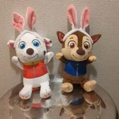 パウパトロール ぬいぐるみ マーシャル ＆ チェイス ウサギ耳付き